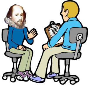 Imagining Shakespeafre applying for a job in a corporation of today